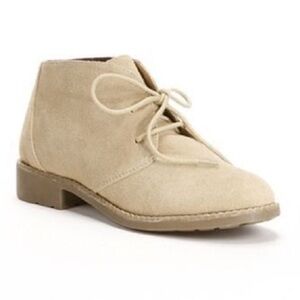 Eddie Bauer Women's Beige Suede Ankle Boots